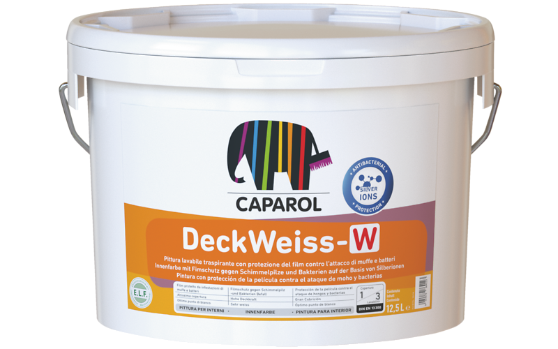 Caparol DeckWeiss-W protezione da muffe e batteri